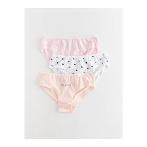 LC Waikiki 3-Piece Printed Cotton Girls' Briefs