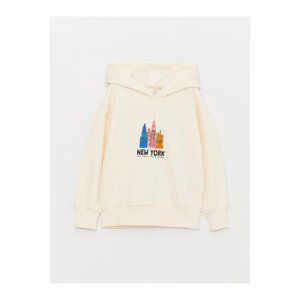 LC Waikiki Girls' Printed Long Sleeve Hoodie