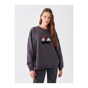 LC Waikiki Women's Crew Neck Disney Printed Long Sleeve Sweatshirt Mother Daughter Combination