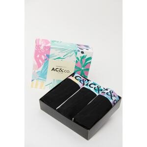 AC&Co / Altınyıldız Classics Men's Black 3-Pack Special Gift Boxed Cotton Flexible Boxer