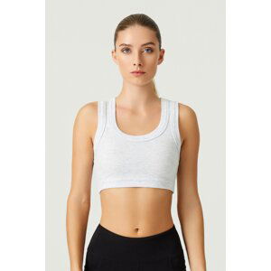 LOS OJOS x Melody Gray Cotton Thick Strap Crop Top Tank