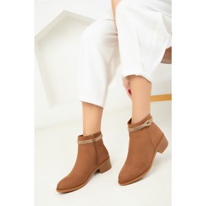 Soho Tan Women's Suede Boots & Booties 18543