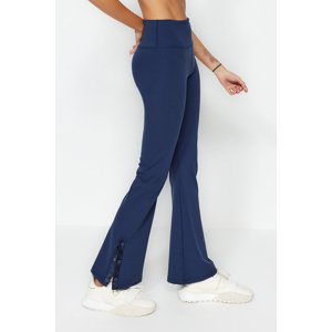 Trendyol Navy Blue Pull Up Leg Snap Detailné Flare Sport legíny