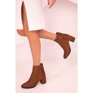 Soho Tan Women's Suede Boots & Booties 15373