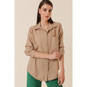 By Saygı Single Pocket Oversize Seeker Linen Shirt