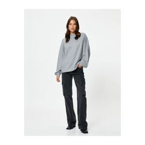 Koton Oversize Sweatshirt Crew Neck Balloon Sleeve