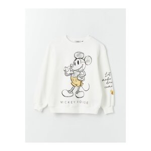 LC Waikiki Crew Neck Mickey Mouse Printed Long Sleeve Women's Sweatshirt