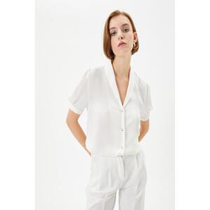 Koton Women's Off-Shoulder White Shirt