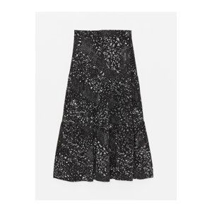 LC Waikiki Patterned A-Line Women's Skirt with Elastic Waist