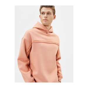 Koton Oversize Hooded Sweatshirt Stitch Detail Long Sleeve