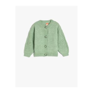 Koton Knitwear Cardigan Buttoned Round Collar