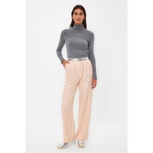 Trendyol Powder Wide Leg/Wide Leg Pleated Woven Trousers