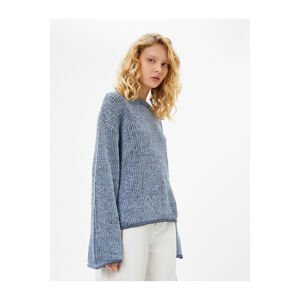 Koton Knitwear Sweater Wide Long Sleeve Crew Neck