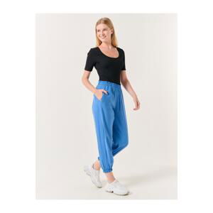 Jimmy Key Cobalt Elastic Waist, Slim Leg Comfort Trousers.