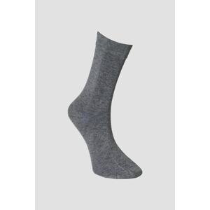 ALTINYILDIZ CLASSICS Men's Gray-Navy Blue Patterned Gray Navy Blue Bamboo Casual Socks