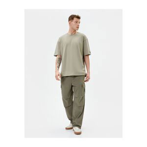 Koton Cargo Parachute Loose Trousers with Elastic Waist Pocket Detail and Stoppers