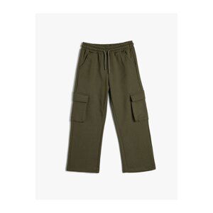 Koton Basic Cargo Sweatpants Flap Pocket Detail Tie Waist