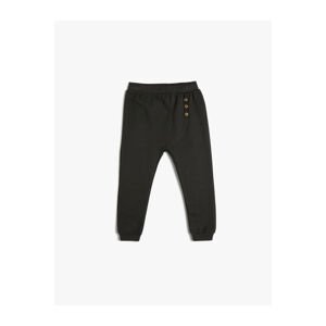 Koton Jogger Sweatpants with Button Detailed Waist, Elastic Cotton.