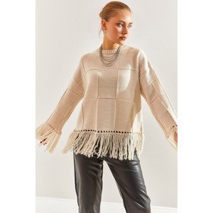 Bianco Lucci Women's Tassel Knitwear Sweater