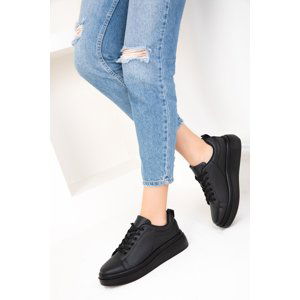 Soho Black-Black Women's Sneaker 18747