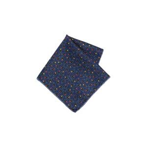 ALTINYILDIZ CLASSICS Men's Navy Blue-Brown Patterned Handkerchief
