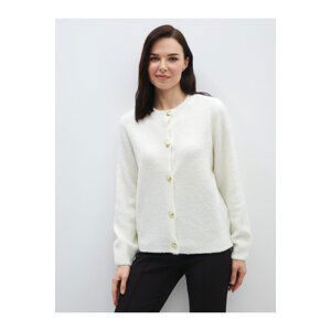 LC Waikiki Crew Neck Plain Long Sleeve Women's Knitwear Cardigan