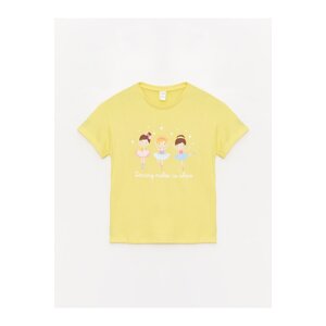 LC Waikiki Crew Neck Printed Short Sleeve Baby Girl T-Shirt