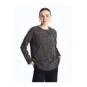 LC Waikiki Women's Crew Neck Patterned Long Sleeve T-Shirt