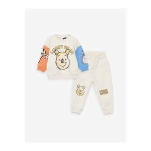 LC Waikiki Crew Neck Long Sleeve Winnie the Pooh Printed Baby Boy Sweatshirt and Pants 2-Set
