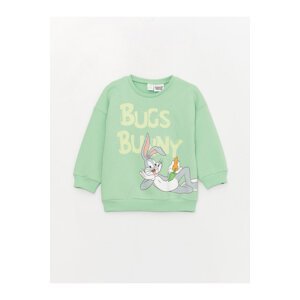 LC Waikiki Crew Neck Long Sleeve Bugs Bunny Printed Baby Boy Sweatshirt