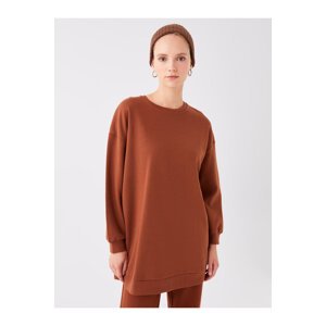 LC Waikiki Women's Crew Neck Straight Long Sleeve Sweatshirt Tunic