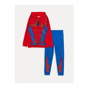 LC Waikiki Boys Hooded Spiderman Print Long Sleeve T-Shirt & Sweatpants