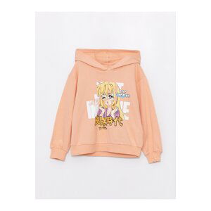 LC Waikiki Girls' Printed Long Sleeve Hoodie