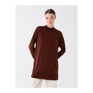 LC Waikiki Half Turtleneck Plain Long Sleeve Women's Knitwear Tunic