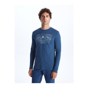 LC Waikiki Men's Crew Neck Long Sleeve Printed T-Shirt