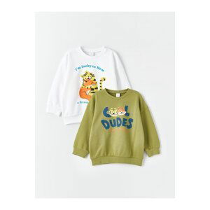 LC Waikiki Printed Long Sleeve Baby Boys' Sweatshirt 2-pack