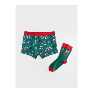 LC Waikiki New Year's Themed Men's Boxers and Socks