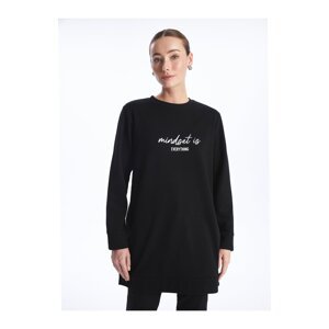 LC Waikiki Crew Neck Printed Long Sleeve Women's Sweatshirt Tunic