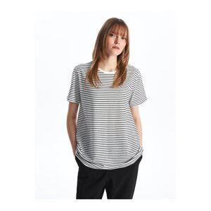 LC Waikiki Women's Crew Neck Striped Short Sleeved T-Shirt