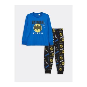 LC Waikiki Crew Neck Batman Printed Long Sleeve Boys Pajamas Set