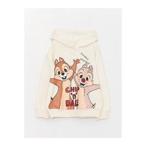 LC Waikiki Girls' Chip'n Dale Printed Long Sleeve Hoodie