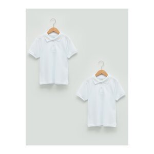 LC Waikiki 2-Piece Polo Neck Basic Short Sleeve Cotton Girls' T-Shirt
