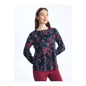 LC Waikiki Tie-Up Collar Floral Long Sleeve Women's Blouse