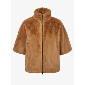 Brown Women's Faux Fur Jacket Geox Kaula - Women