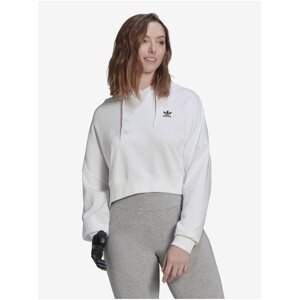 White Ladies Cropped Hoodie adidas Originals - Women