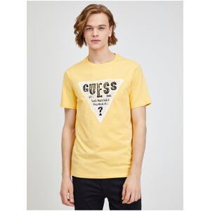 Yellow Men's T-Shirt Guess Rusty - Men