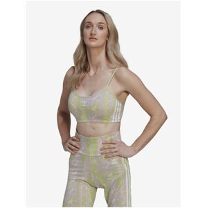 adidas Originals Pink Green Women Patterned Sports Bra adidas Origin - Women