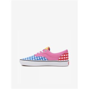 Pink and blue womens patterned sneakers VANS UA Comfy Cush Era - Women