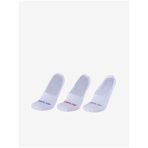 Sada troch párov ponožiek v bielej farbe Replay