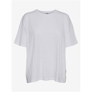 White loose basic T-shirt Noisy May Mathilde - Women